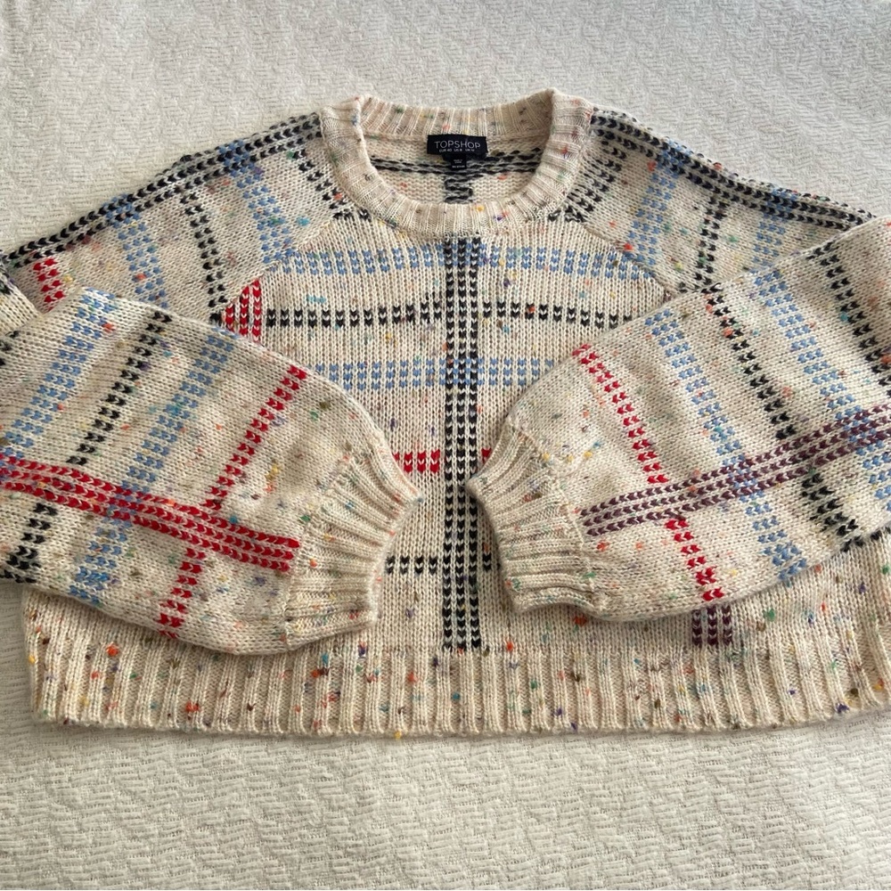 Topshop Check Pattern Sweater - Picture 11 of 14